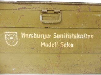 Hamburger Sanitätskasten Modell Seka, Originallack, guter Zustand