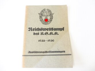 Reichswettkampf des NSKK 1935-36, Ausführungsbestimmungen, 64 Seiten