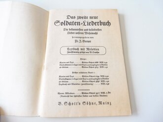 "Das zweite neue Soldaten Liederbuch" Heft 2, kleinformat