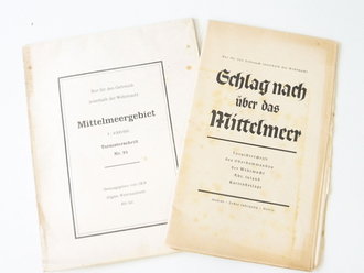 2 Tornisterschriften des Oberkommandes der Wehrmacht" Mittelmeer"