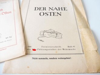 2 Tornisterschriften des Oberkommandes der Wehrmacht" Naher Osten"