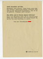 D 560/3 " Die Panzerfaust" Kleinformat, 4 Seiten, Druckvermerk von 1944