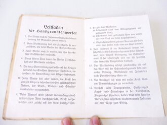 1. Weltkrieg " Leitfaden für Handgranatenwerfer" 14 Seiten