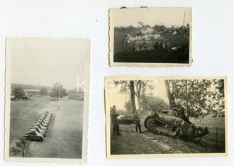 3 Fotos Panzer , Maße 4 x 6 bis 6 x 9 cm