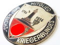 Türplakette " Mitglied des Reichs-Kriegerbundes" Blech lackiert, Durchmesser 83mm