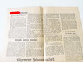 "Der Wortlaut der Führer Rede" vom 6.Oktober 1939. Zeitungsformat 4 Seiten