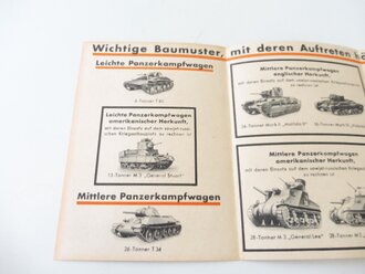 Anlage zu H.Dv.469/2a "Panzer Erkennungstafel...