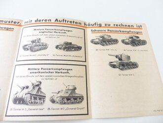 Anlage zu H.Dv.469/2a "Panzer Erkennungstafel 1" Übersichtstafel der sowjet-russischen Panzerfahrzeuge, Stand 1.7.1942