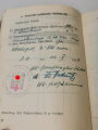 Deutsches Rotes Kreuz Dienstbuch einer Helferin aus Serbien, ausgefertigt in Belgrad 1943.