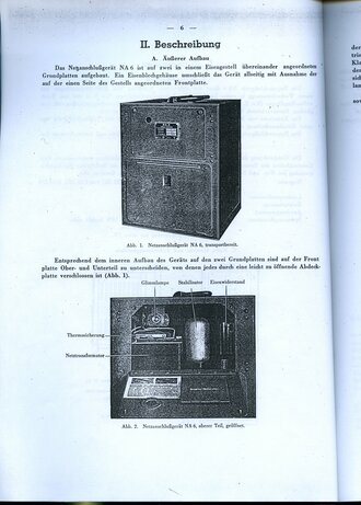 REPRODUKTION, D.(Luft)T.4401 Beschreibung und Betriebsvorschrift für Netzanschlußgerät NA6 Ln27466, datiert März 1941, A4