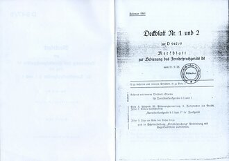 REPRODUKTION, D947/5 Merkblatt zur Bedienung des Fernsprechgeräts bf für Tornisterfunkgeräte b1 und f, vom 19.9.38, A5