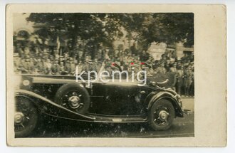 Privataufnahme Göring in Limousine, Maße 9 x 14 cm
