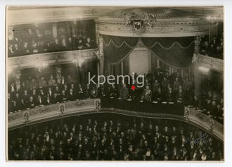 Pressefoto, Hitler, Hindenburg in der Oper, Maße 12,5 x 17,5 cm