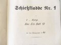 "Schießkladde Nr 1" der 2ten Komp. Bau.Ers.Batl. 12 für das Übungsjahr 1940. Sauber geführt, DIN A4