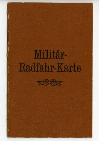 "Militär Radfahr Karte" für das...