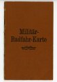 "Militär Radfahr Karte" für das niedere Zweirad Nr. 139, ausgestellt beim 5.Infanterie Regiment 1898