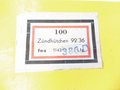 Pappverpackung " 100 Zündhütchen 92/36" ( für 2cm ) datiert 1943