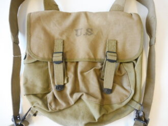 U.S. 1943 dated mussette bag, straps added, used