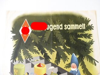 Winterhilfswerk Plakat "Hitlerjugend sammelt zur 3....