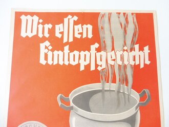 Winterhilfswerk Plakat "Wir essen Eintopfgericht -...