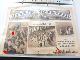 29 Ausgaben " Hamburger Fremdenblatt " von 1934, nicht auf vollständigkeit hin überprüft. Sauber im Ordner abgelegt