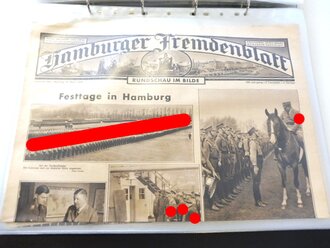 29 Ausgaben " Hamburger Fremdenblatt " von 1934, nicht auf vollständigkeit hin überprüft. Sauber im Ordner abgelegt