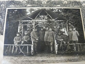 Weihnachten in der Champagne 1916, Generalkommando 26.RK - Berühmte Zeitgenossen, mit aufgeklebten Fotos, Maße ca. A4