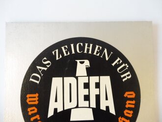 Aufsteller für ein Schaufenster " ADEFA Das...