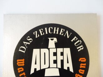 Aufsteller für ein Schaufenster " ADEFA Das Zeichen für Ware aus arischer Hand" 30 x 35cm