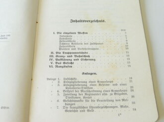 1.Weltkrieg, "Kurze Zusammenstellung über die französische Armee ", Berlin 1913 mit 34 Seiten und 9 farbigen Anlagen