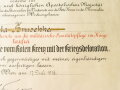 Österreich , Verleihungsurkunde für die bronzene Ehrenmedaille vom Roten Kreuz mit der Kriegsdekoration datiert 1918. Grossformatig