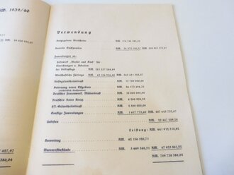 Kriegswinterhilfswerk des Deutschen Volkes 1939/1940, Rechenschafts-Bericht, A4, 18 Seiten, fleckig
