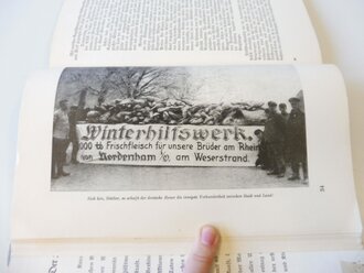 Winterhilfswerk des Deutschen Volkes 1933/1934 Gau Düsseldorf, Der Führer proklamiert das WHW, Maße unter A4, 104 Seiten, Umschlag geklebt