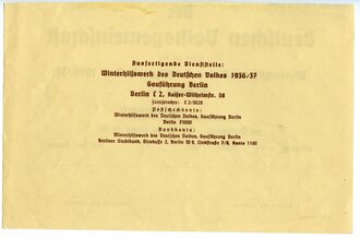 Nachweis WHW über eine Spende, datiert 1936/37,...