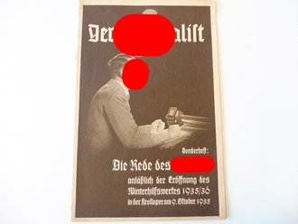 Der Tatsozialist Sonderheft: Die Rede des Führers...