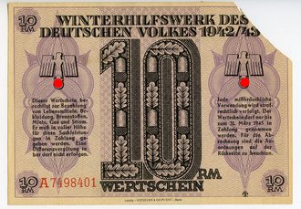 WHW 1942/43, Wertschein über 10 RM