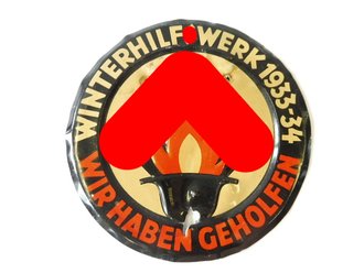 Türplakette " Winterhilfswerk 1933-34  Wir haben geholfen" Durchmesser 95mm