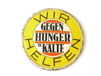 Türplakette " Wir helfen gegen Hunger und Kälte" Durchmesser 75mm