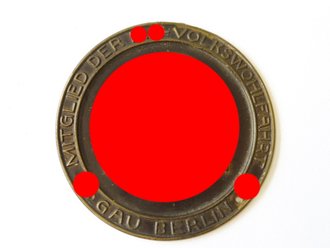 Türplakette "Mitglied der NS Volkswohlfahrt Gau...