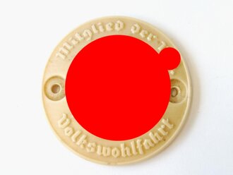 Türplakette Porzellan "Mitglied der NS Volkswohlfahrt " Durchmesser 58mm