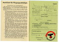 " Bombenpaß" Ausweis für Fliegergeschädigte , ausgestellt 1943 in Hannover