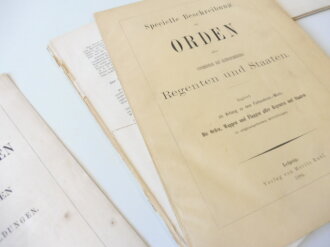 "Die Orden, Wappen und Flaggen aller Regenten und Staaten in orignalgetreuen Abbildungen" Moritz Ruhl 1883. Mit 72 Drucken, Originalausgabe