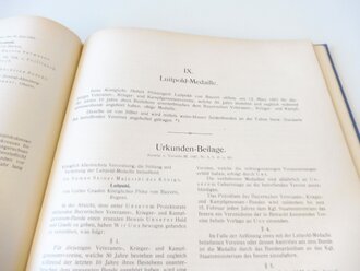 "Orden und Ehrenzeichen des Königreichs Bayern" mit 155 Urkundenbeilagen und 18 feinstausgeführten Vierfarbendrucktafeln, Attenkoferschen Verlags-Buchhandlung, 1910