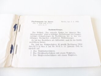 Vorschrift ohne Nummer " Das indirekte Richten der schweren Maschinengewehre" datiert 1942 , komplett