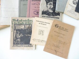 1. Weltkrieg, Konvolut von Büchern, Heften usw. Alles was auf den Fotos zu sehen ist