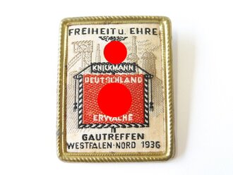 Gewebtes Abzeichen "Gautreffen Westfalen Nord 1936"