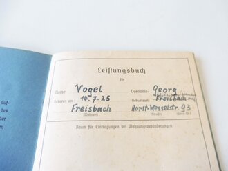 Leistungsbuch des NS Fliegerkorps im Schuber. Ausgestellt beim NSFK Sturm1/81 Germersheim