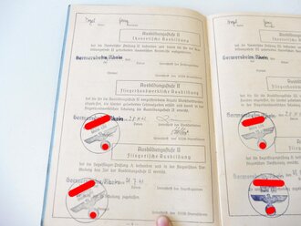 Leistungsbuch des NS Fliegerkorps im Schuber. Ausgestellt beim NSFK Sturm1/81 Germersheim