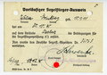 "Vorläufiger Segelflieger Ausweis" datiert 1940