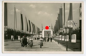 Ansichtskarte Reichsausstellung "Schaffendes Volk" Düsseldorf 1937 - Fahnenstraße, datiert 1937